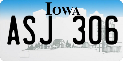 IA license plate ASJ306