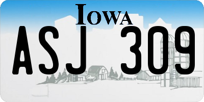 IA license plate ASJ309