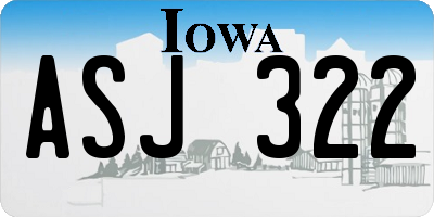 IA license plate ASJ322