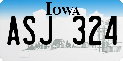 IA license plate ASJ324