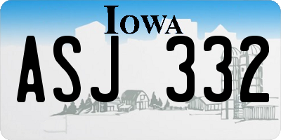 IA license plate ASJ332