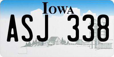 IA license plate ASJ338