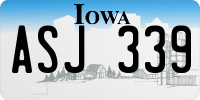 IA license plate ASJ339