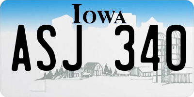 IA license plate ASJ340