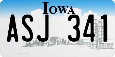 IA license plate ASJ341