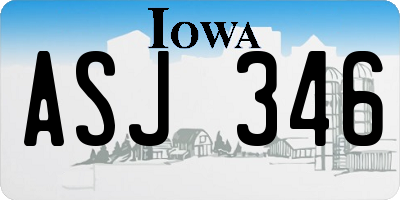 IA license plate ASJ346