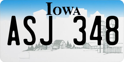 IA license plate ASJ348