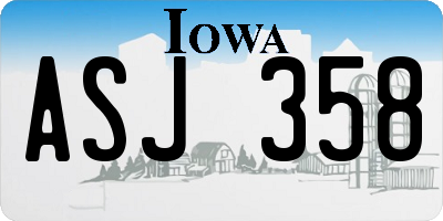 IA license plate ASJ358