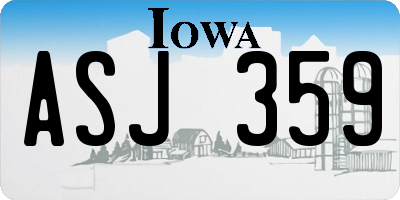 IA license plate ASJ359