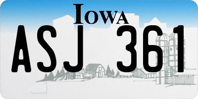 IA license plate ASJ361