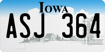 IA license plate ASJ364
