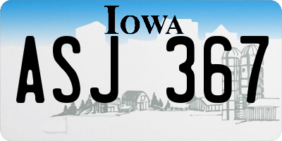 IA license plate ASJ367