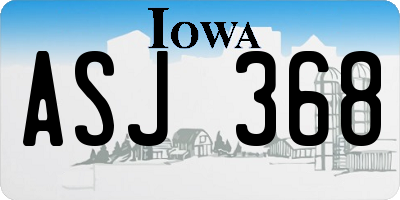 IA license plate ASJ368