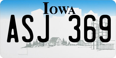 IA license plate ASJ369