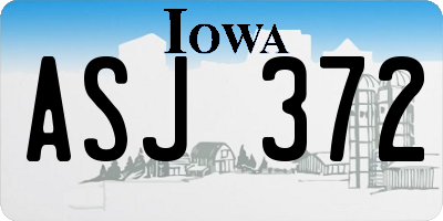 IA license plate ASJ372