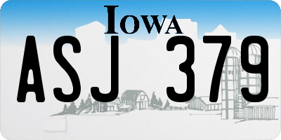 IA license plate ASJ379