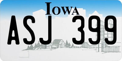 IA license plate ASJ399