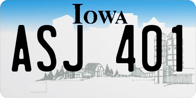 IA license plate ASJ401