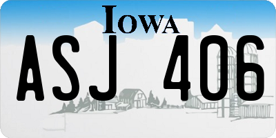IA license plate ASJ406