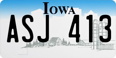 IA license plate ASJ413