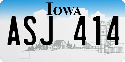 IA license plate ASJ414