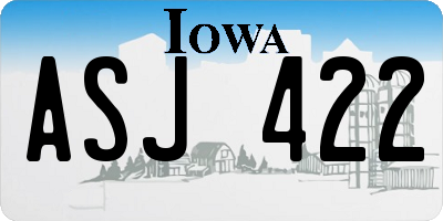 IA license plate ASJ422