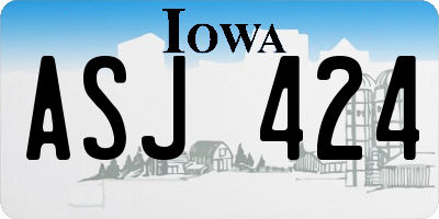 IA license plate ASJ424