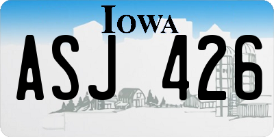 IA license plate ASJ426