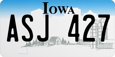 IA license plate ASJ427