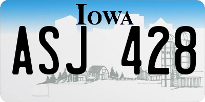 IA license plate ASJ428