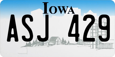 IA license plate ASJ429