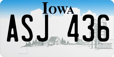 IA license plate ASJ436