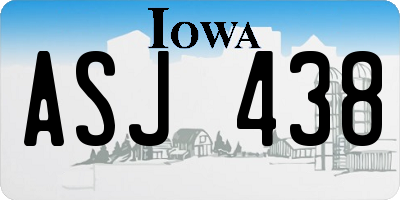 IA license plate ASJ438