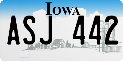 IA license plate ASJ442