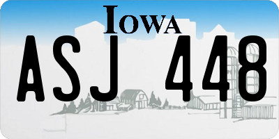 IA license plate ASJ448