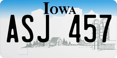 IA license plate ASJ457