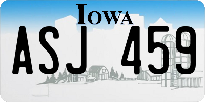 IA license plate ASJ459