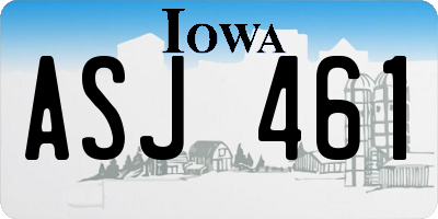 IA license plate ASJ461