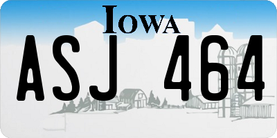 IA license plate ASJ464