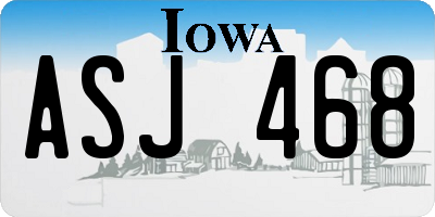 IA license plate ASJ468