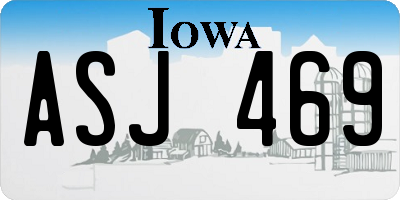 IA license plate ASJ469