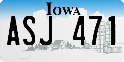 IA license plate ASJ471