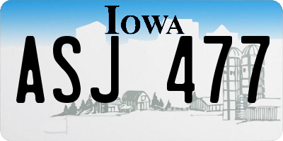 IA license plate ASJ477