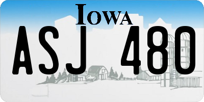 IA license plate ASJ480