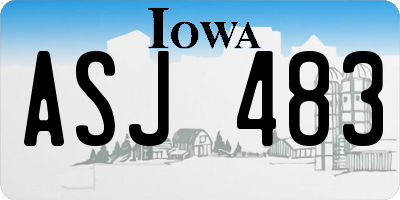 IA license plate ASJ483
