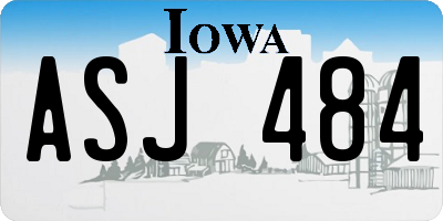 IA license plate ASJ484