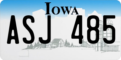 IA license plate ASJ485