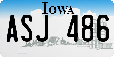 IA license plate ASJ486