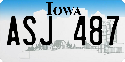 IA license plate ASJ487