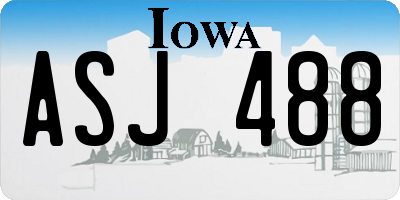 IA license plate ASJ488